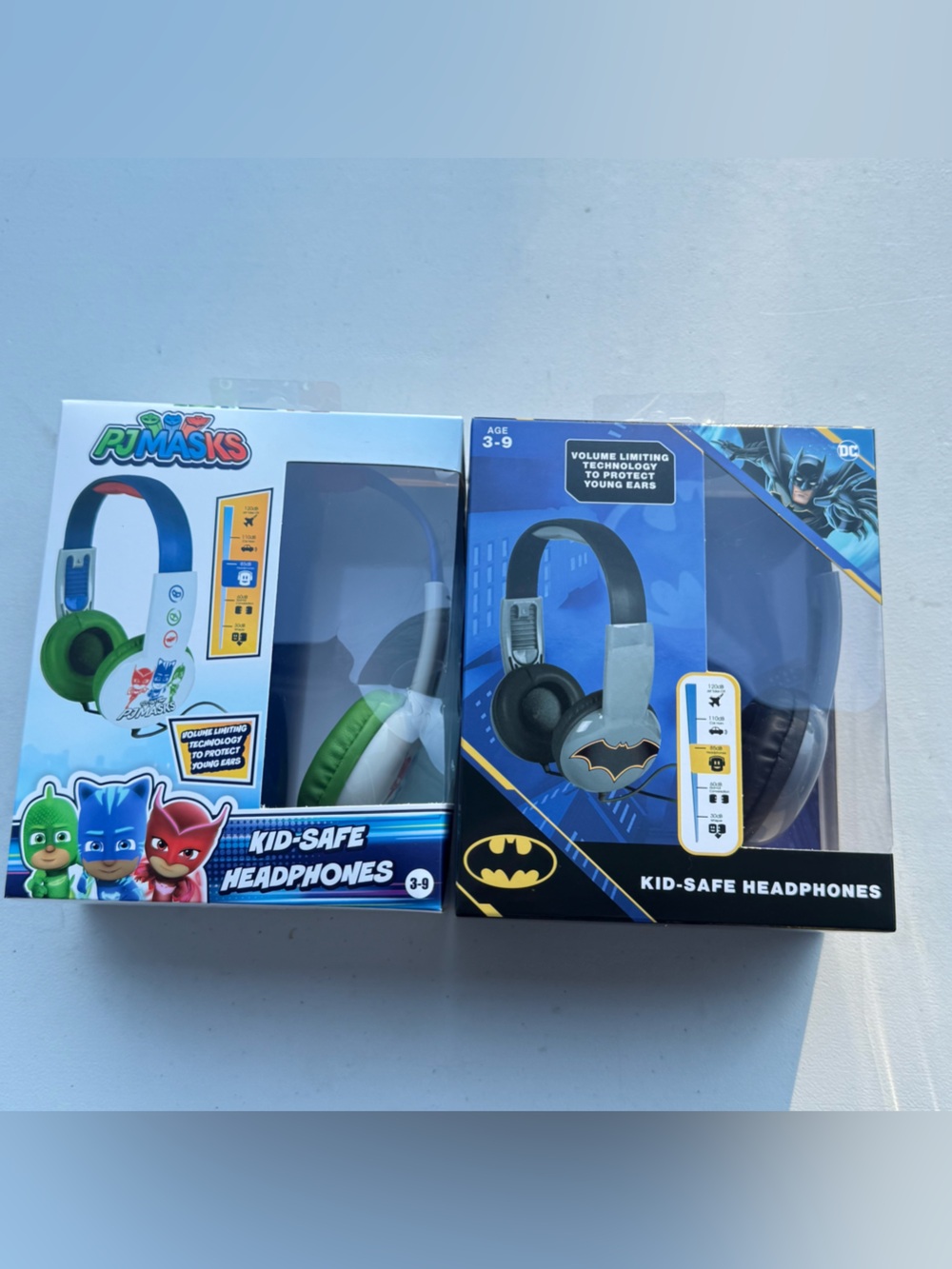 Batman Kids Headphones - Black and Gray with Gold Bat Emblem
